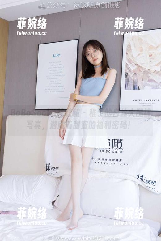 BoBoSocks袜啵啵-稚予 BoBoSocks袜啵啵 - 稚予的白丝大腿袜写真,潜藏着甜蜜的福利密码!